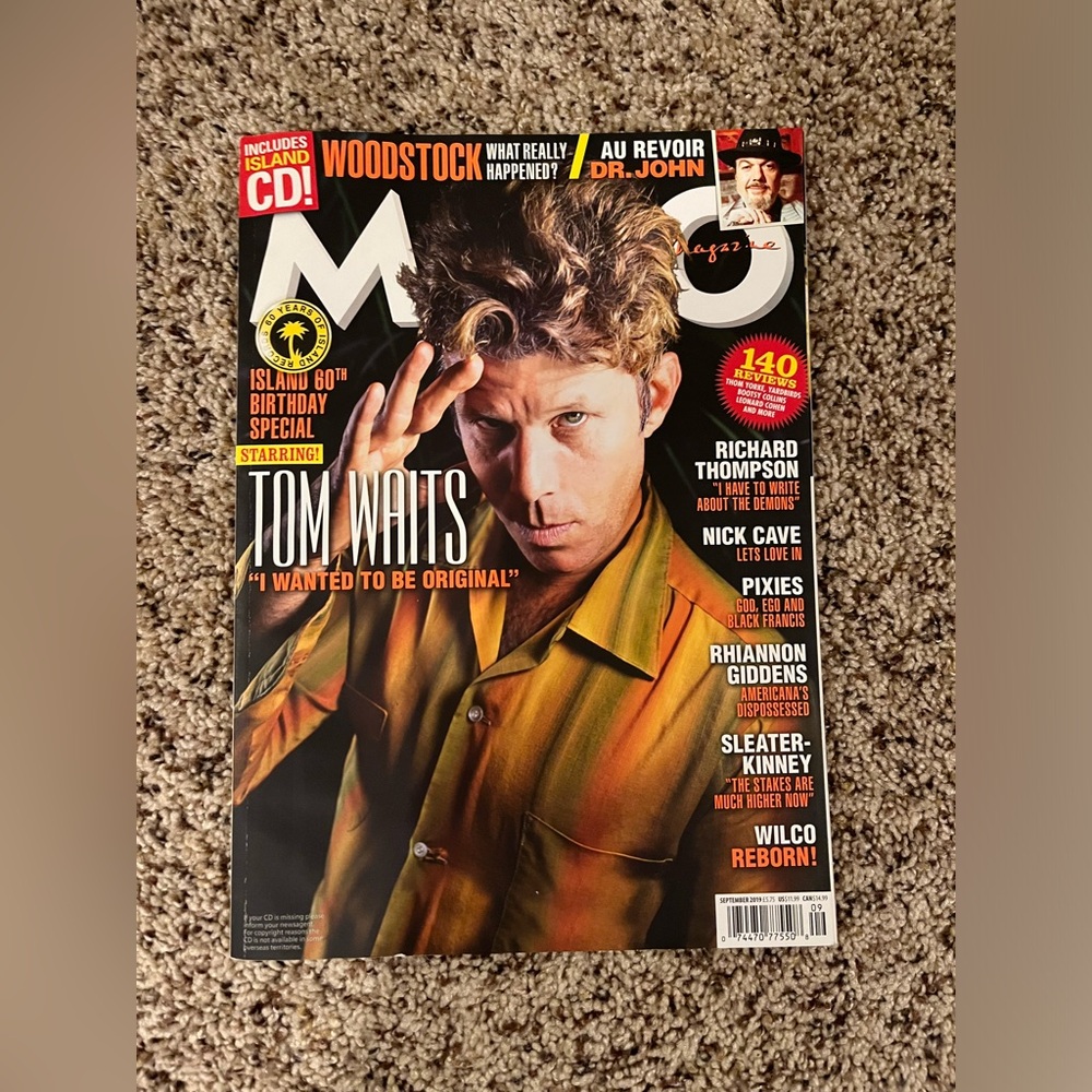 Mojo Magazine Tom Waits September 2019. Good condition. No mailing label.